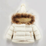 Kids Puffer Winter Jacket with Fur Trim Hood