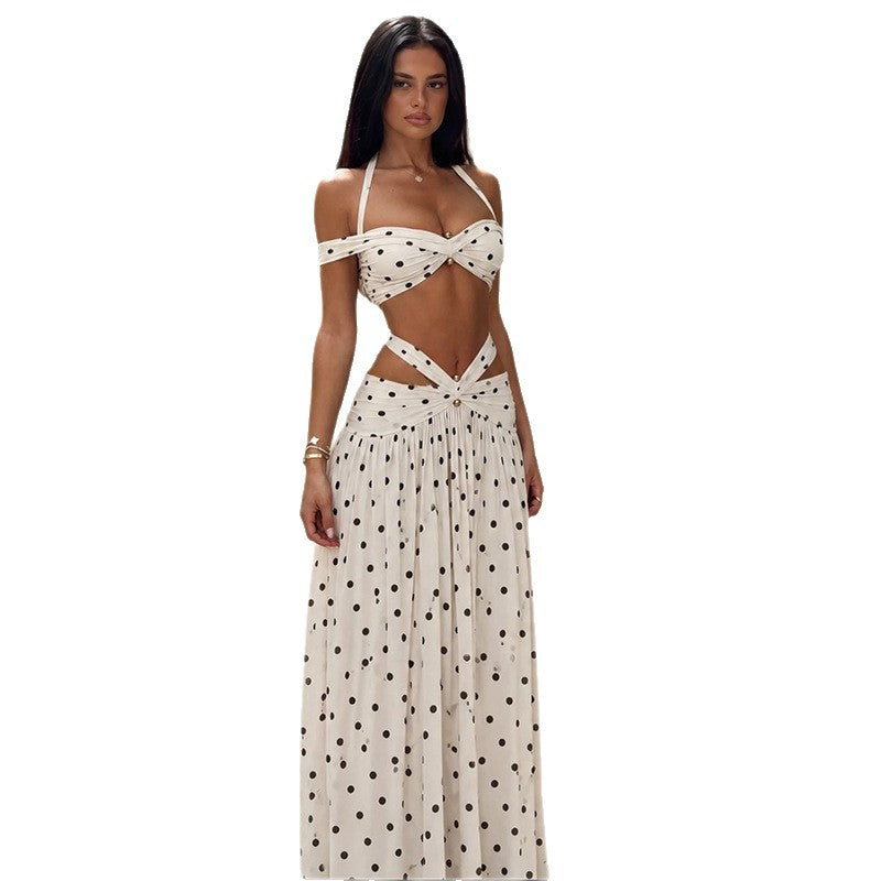 Set aus Träger-Crop-Top und Maxirock