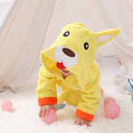 Baby Hooded Cotton Bathrobe, Cute Animal Design