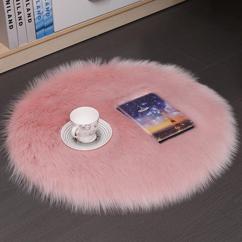 Tappeto rotondo in peluche