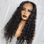 Peruca Lace Front de Cabelo Humano, Peruca Comprida e Encaracolada, 8 a 26 Polegadas