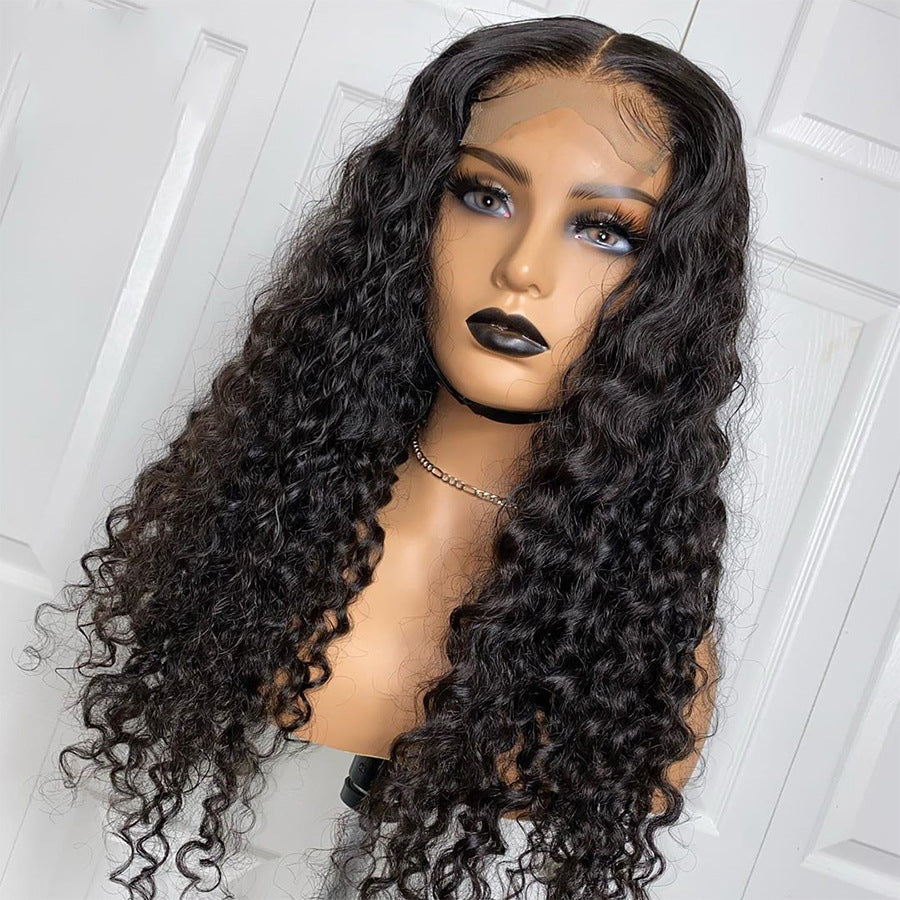 Human hair lace front pruik, lange krullende pruik, 8 tot 26 inch