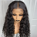 Peruca Lace Front de Cabelo Humano, Peruca Comprida e Encaracolada, 8 a 26 Polegadas