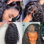 Peruca Lace Front de Cabelo Humano, Peruca Comprida e Encaracolada, 8 a 26 Polegadas