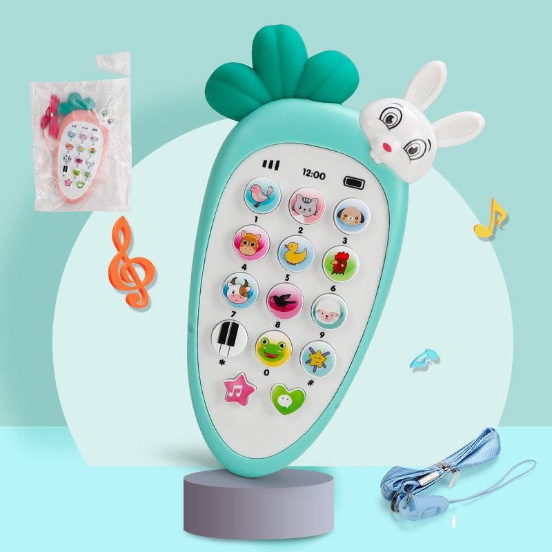 Juguete de teléfono electrónico para bebés, juguete educativo de música para la primera infancia, simulación multifunción