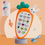 Juguete de teléfono electrónico para bebés, juguete educativo de música para la primera infancia, simulación multifunción