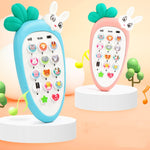 Juguete de teléfono electrónico para bebés, juguete educativo de música para la primera infancia, simulación multifunción