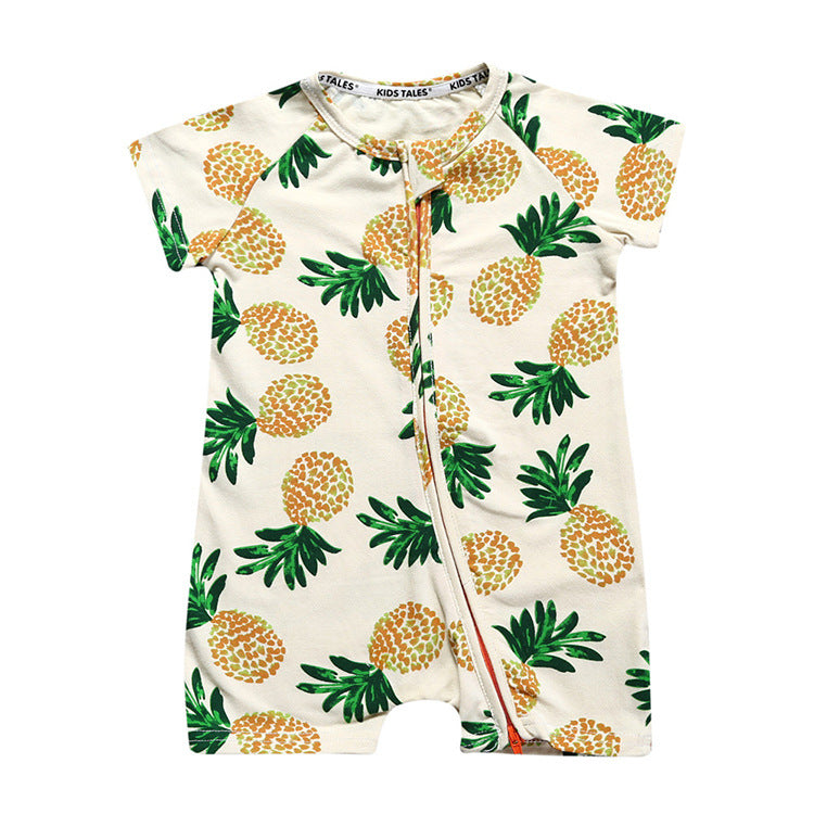 Baby Clothes Ins Summer Cotton Short-Sleeved Newborn Jumpsuit Baby Romper