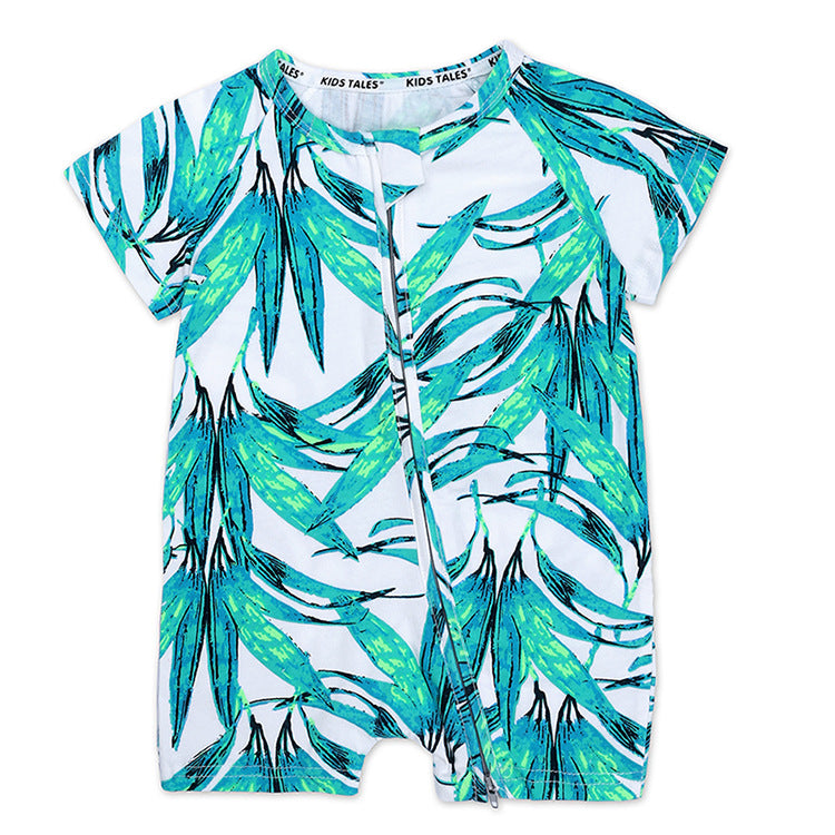 Baby Clothes Ins Summer Cotton Short-Sleeved Newborn Jumpsuit Baby Romper