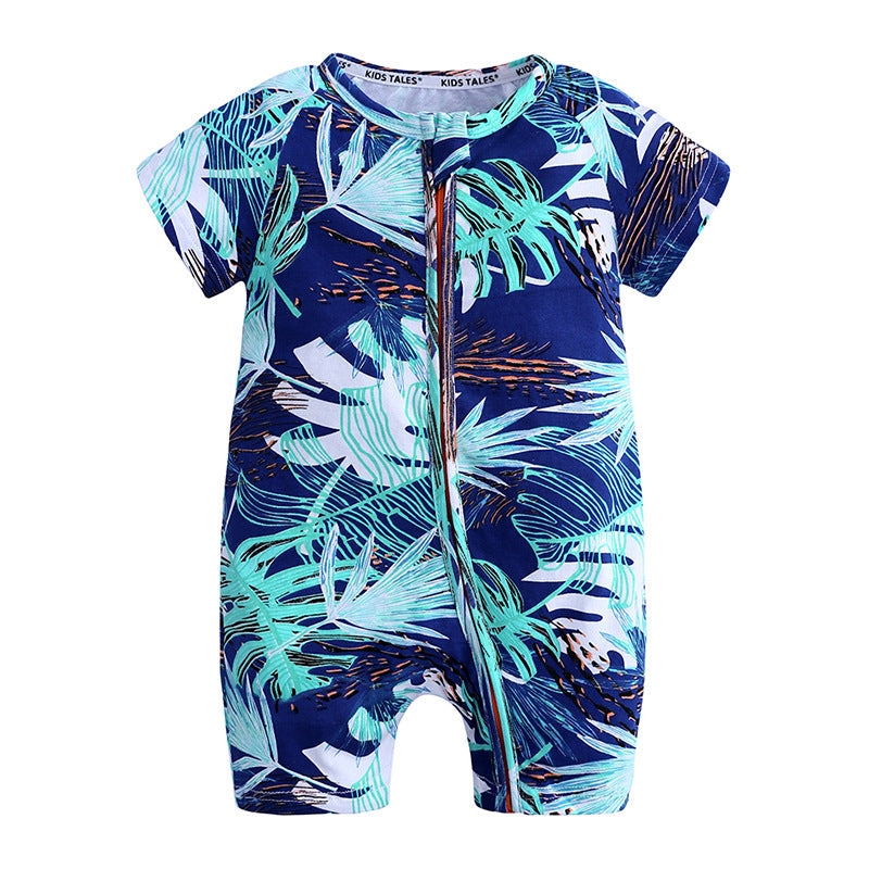 Baby Clothes Ins Summer Cotton Short-Sleeved Newborn Jumpsuit Baby Romper