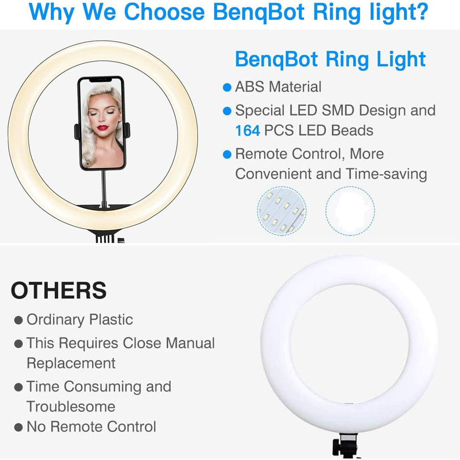 10 Inch LED Ring Light with Tripod for Selfies and Video