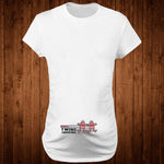 T-shirts de maternité ajustés pour femmes, hauts humoristiques à inscription, col rond, grossesse