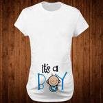 T-shirts de maternité ajustés pour femmes, hauts humoristiques à inscription, col rond, grossesse