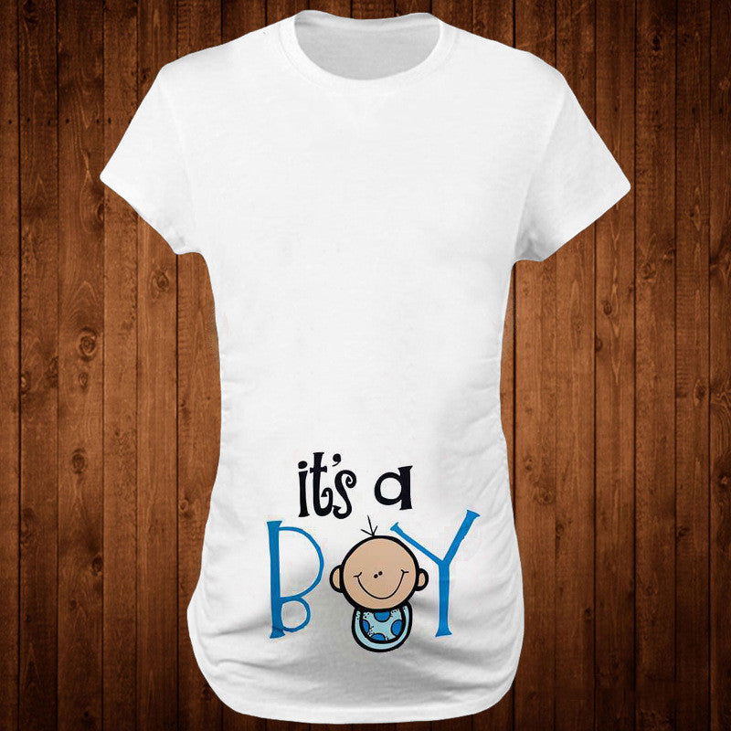T-shirts de maternité ajustés pour femmes, hauts humoristiques à inscription, col rond, grossesse