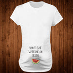 T-shirts de maternité ajustés pour femmes, hauts humoristiques à inscription, col rond, grossesse