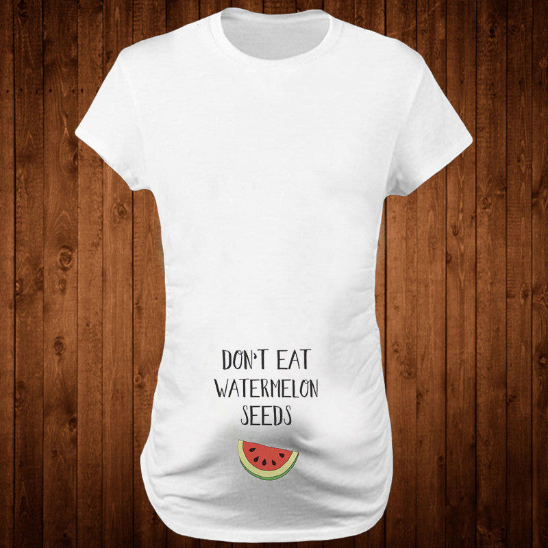 T-shirts de maternité ajustés pour femmes, hauts humoristiques à inscription, col rond, grossesse