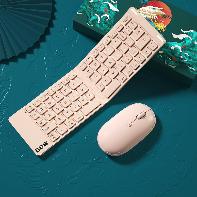 Conjunto de teclado e rato Bluetooth dobrável
