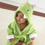 Baby Hooded Cotton Bathrobe, Cute Animal Design