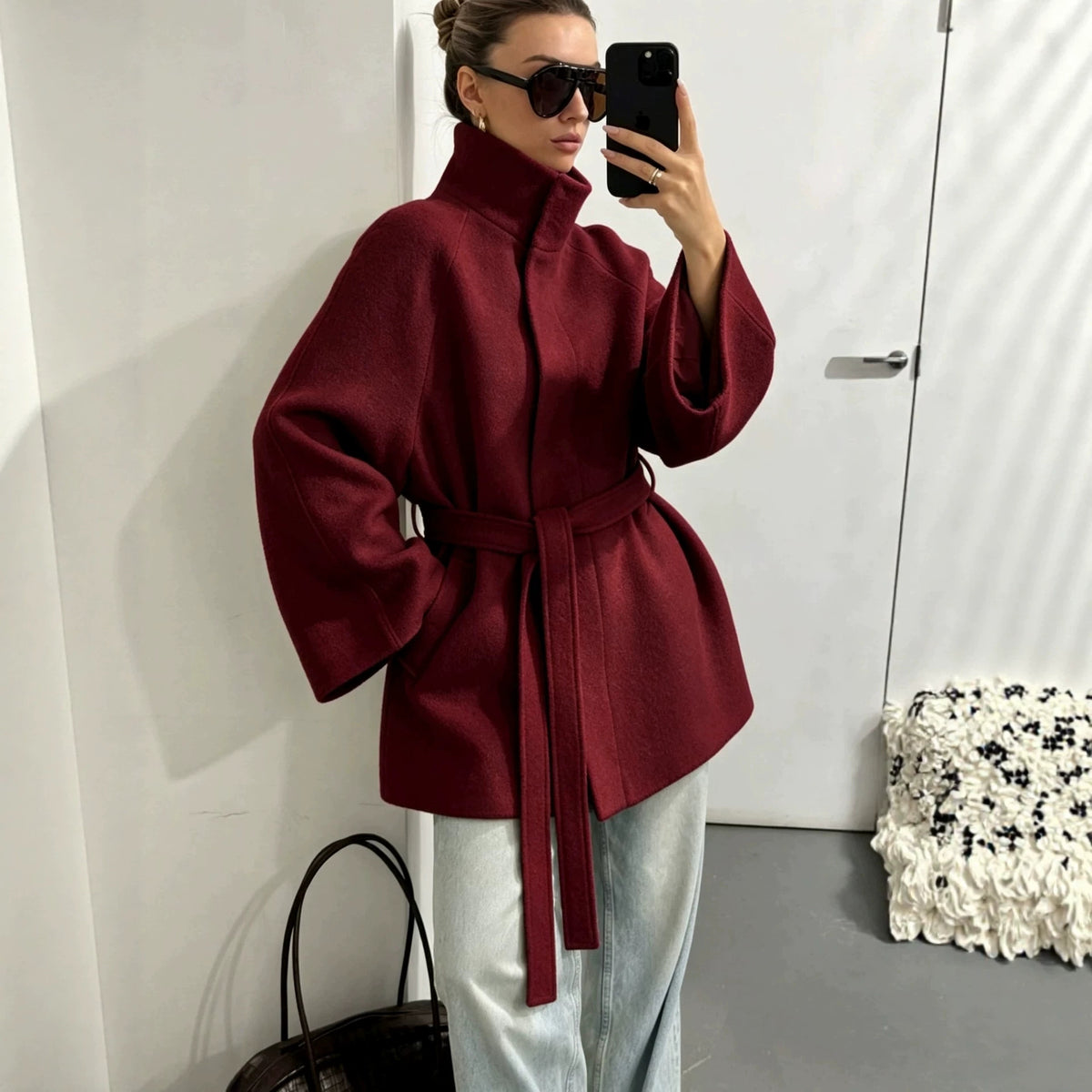 Manteau double face minimaliste et raffiné