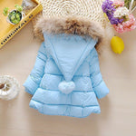 Kids Puffer Winter Jacket with Fur Trim Hood