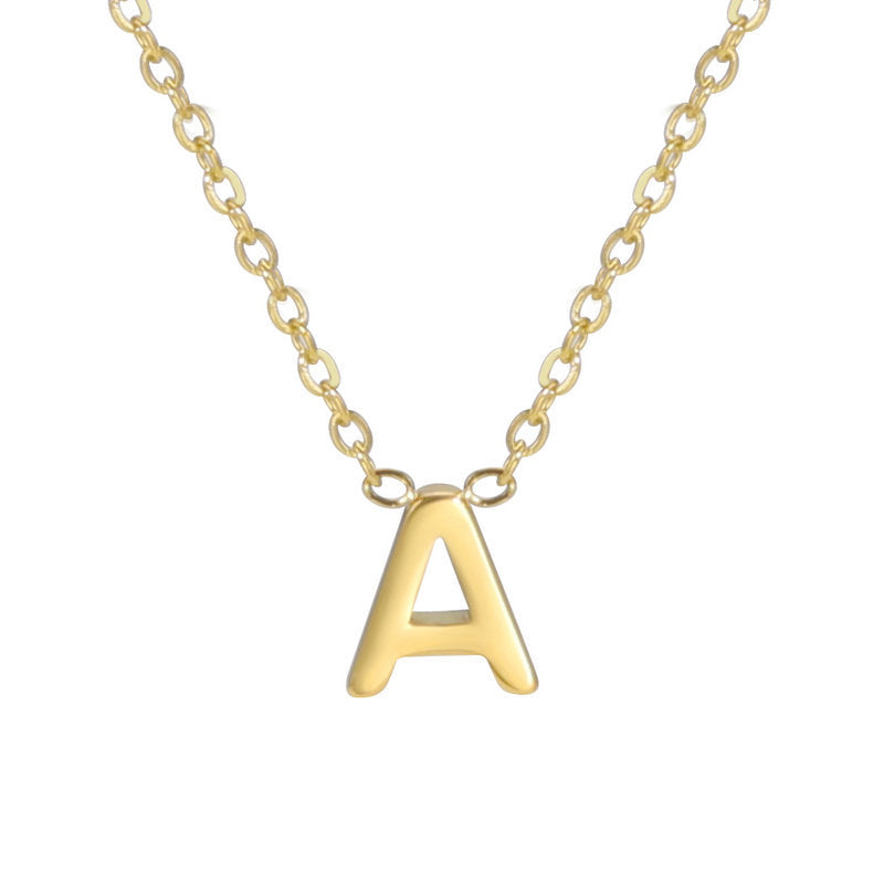 Personalisierte Buchstaben-Halskette mit Anhänger, 18K Gold