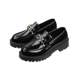 Damesloafers met plateauzool in Britse stijl