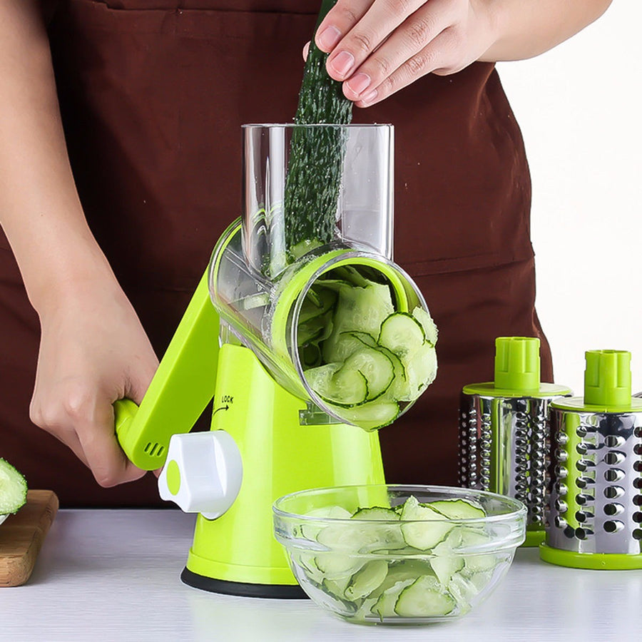 Rotary Drum Vegetable Grater and Slicer