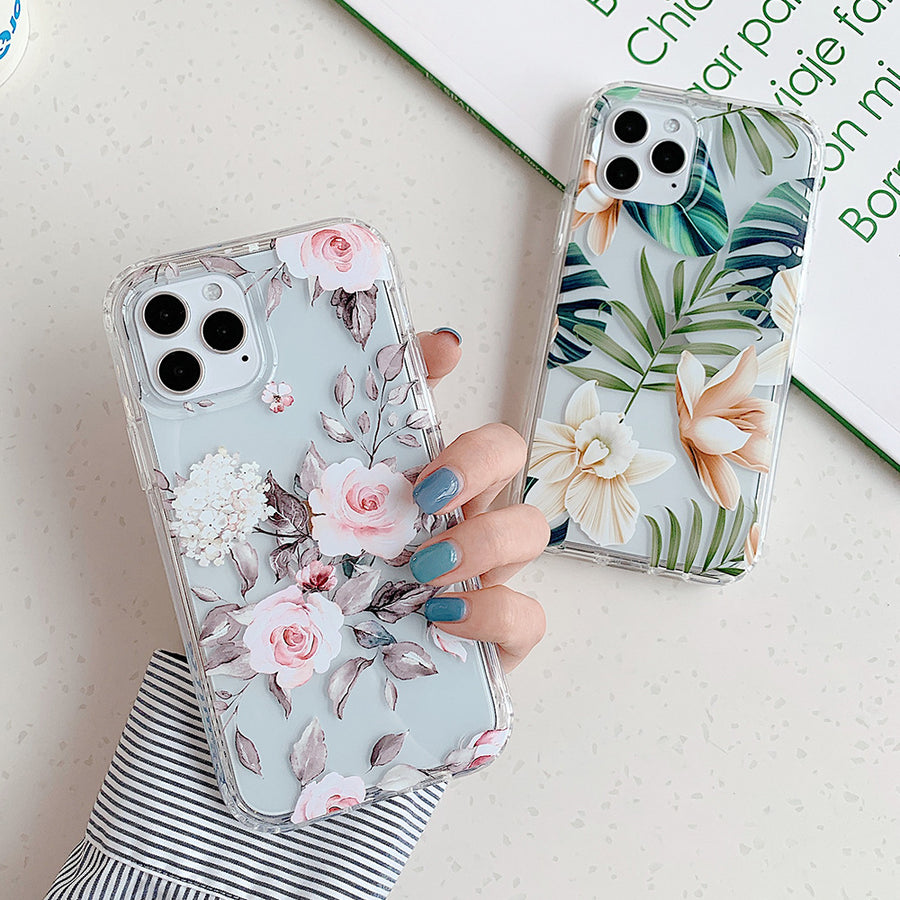 Watercolor Floral Clear iPhone Case