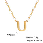 Personalisierte Buchstaben-Halskette mit Anhänger, 18K Gold