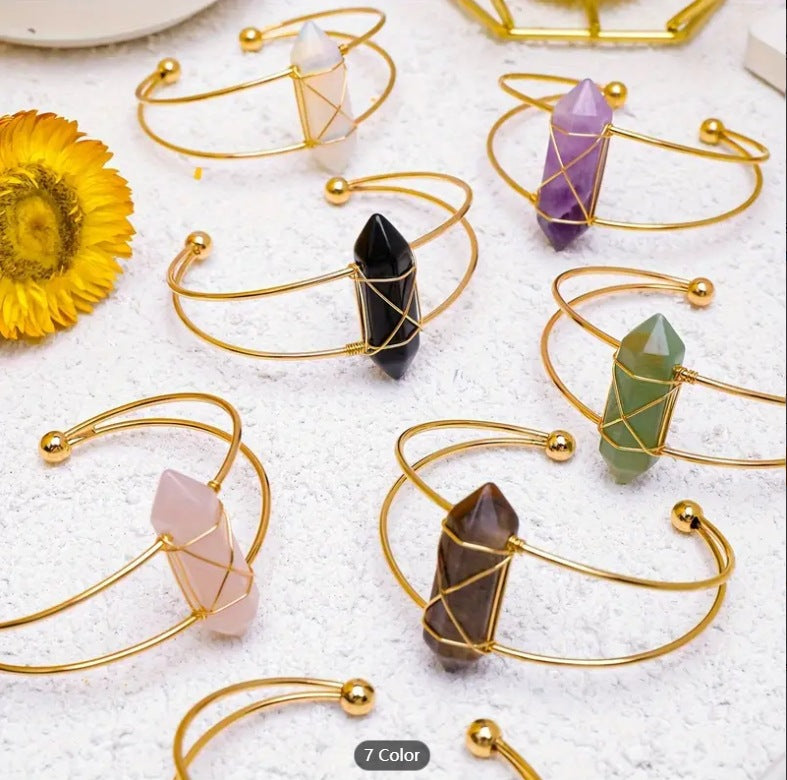 Natural Crystal Bracelet Hexagonal Column Bracelet