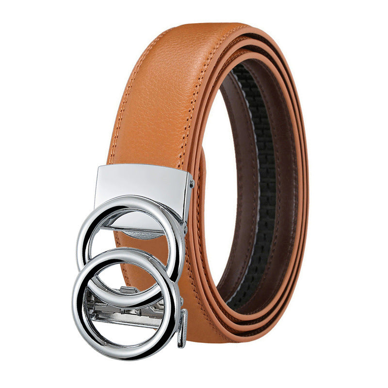 Unisex Automatic Genuine Leather Belt