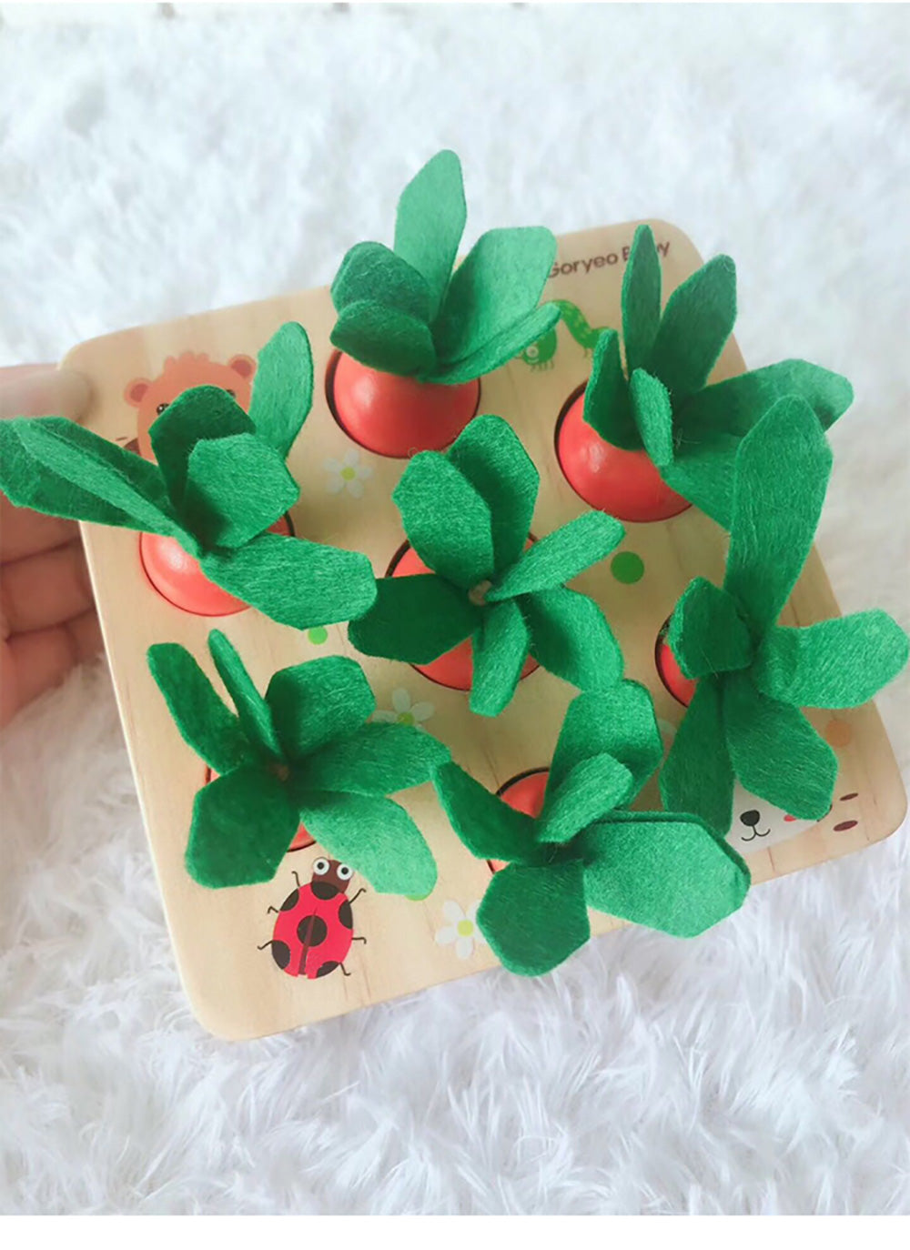 Wooden Carrot Harvest Puzzle Toy