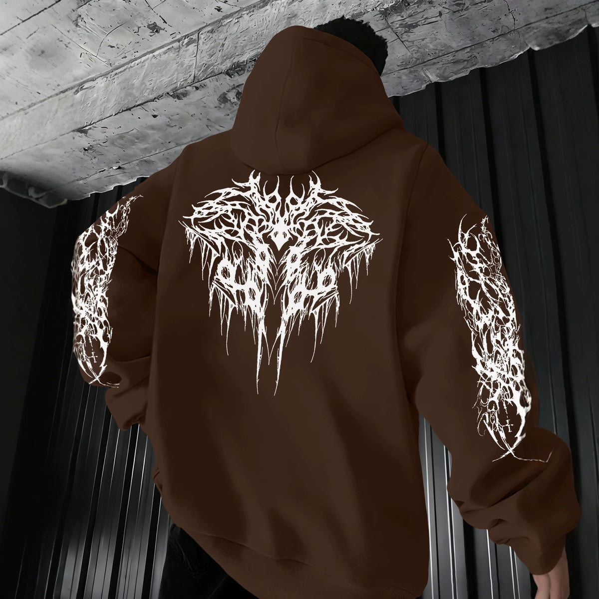 Sweatshirt com Capuz e Corte Largo para Homem