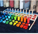 Rompecabezas 3D de números y letras para niños, juguete educativo geométrico digital de colores para bebés