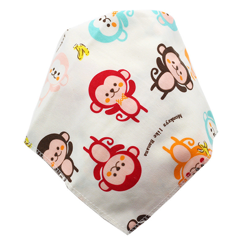 Waterdichte driehoekige baby-slabbetjes van katoen met cartoonprint, bandana-slabbetjes voor kwijlen, pasgeborene