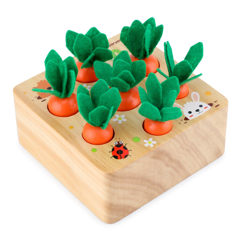 Wooden Carrot Harvest Puzzle Toy