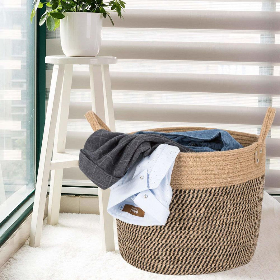 Cotton Linen Laundry and Storage Basket