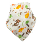 Waterdichte driehoekige baby-slabbetjes van katoen met cartoonprint, bandana-slabbetjes voor kwijlen, pasgeborene