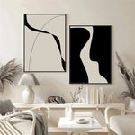 Abstract canvas schilderij voor boven de bank