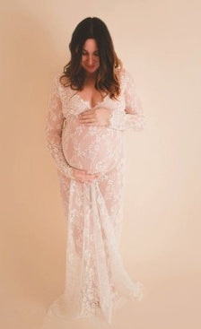 Sexy Perspective Lace Dress, Pregnant Women's Skirts, Pregnant Women, Photographing, Mater