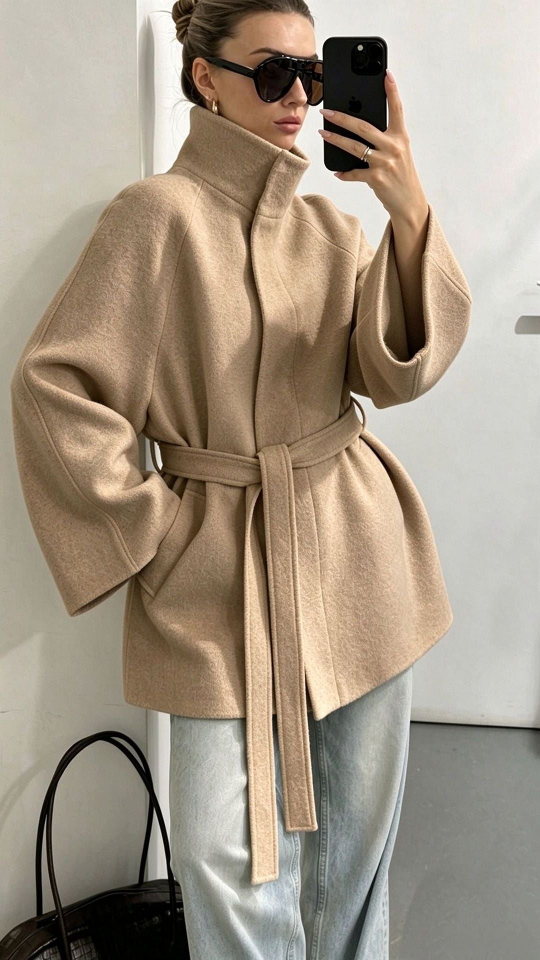 Manteau double face minimaliste et raffiné
