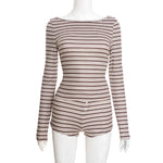 Completo donna con maglia a maniche lunghe e pantaloni cropped
