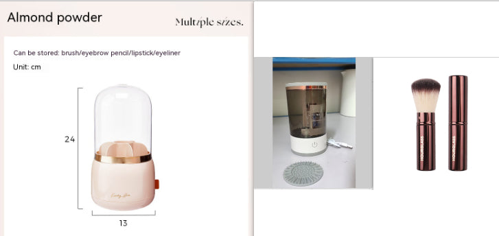 Nettoyeur de pinceaux de maquillage électrique avec chargement USB