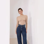 Langärmliger, figurbetonter Jumpsuit