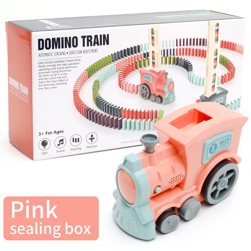 Domino-Zug-Spielset mit 100 Dominosteinen