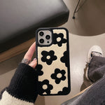Étuis de téléphone portable en peluche à fleurs pour femmes automne et hiver