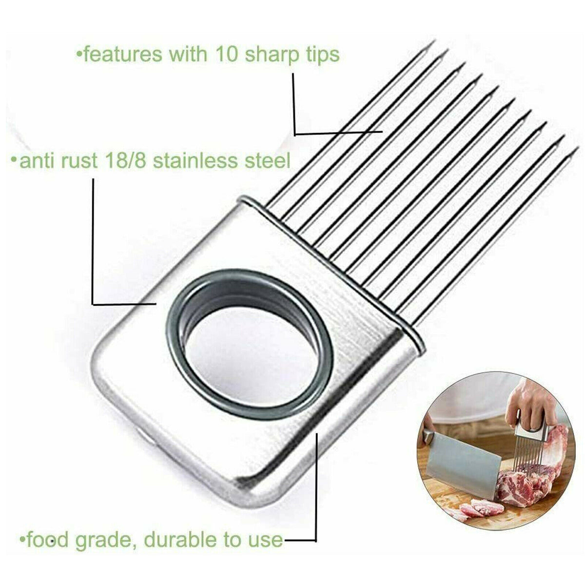 Stainless Steel Onion and Vegetable Holder Slicer