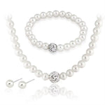 Set di gioielli con perle, 3 pezzi