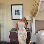 White Strapless Mini Dress