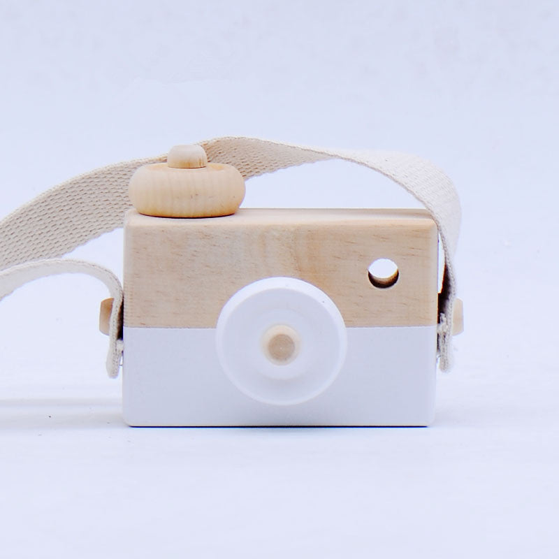 Cámara de juguete de madera para bebés y niños
